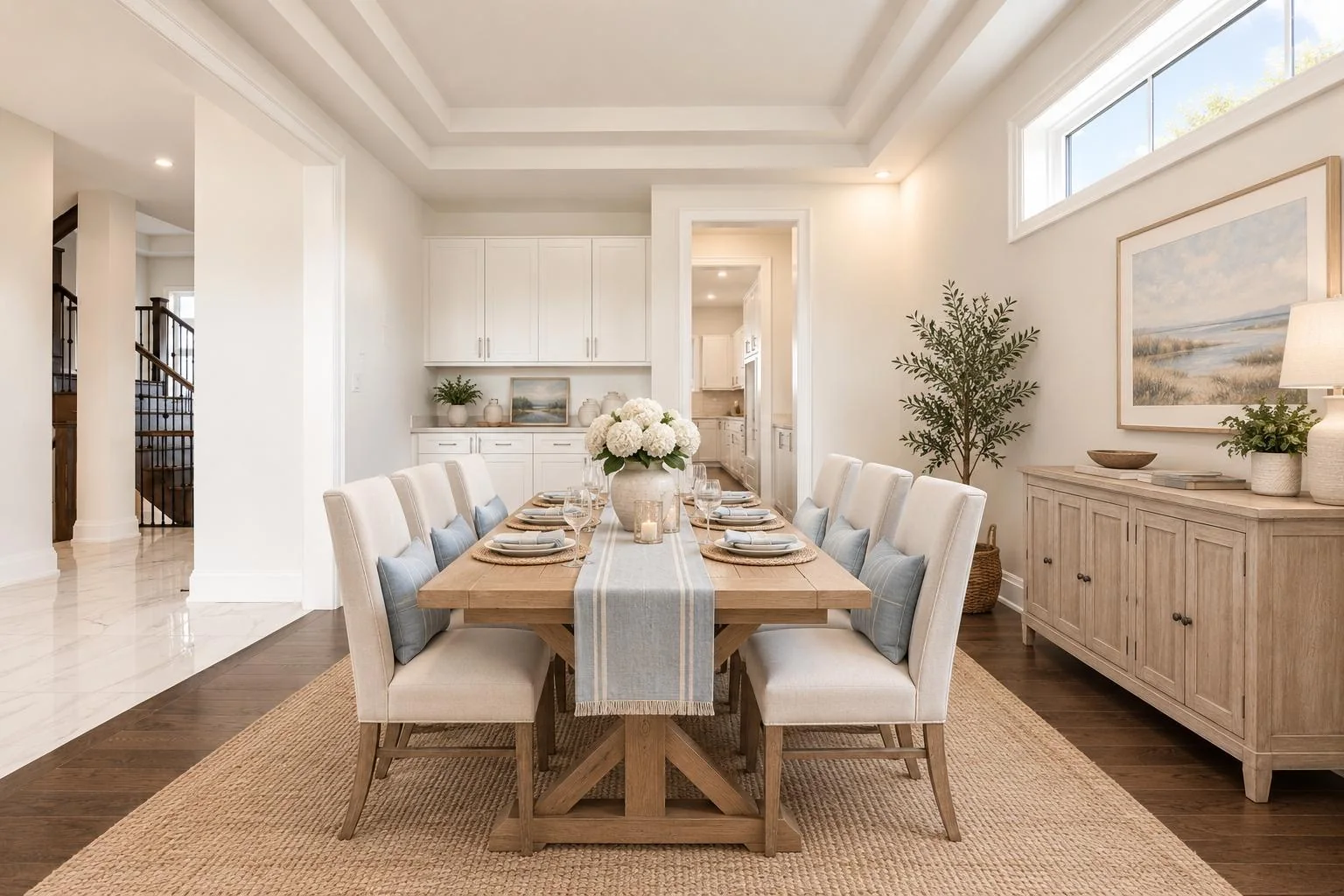 53 Holly Lane virtually staged dining room with table and chairs