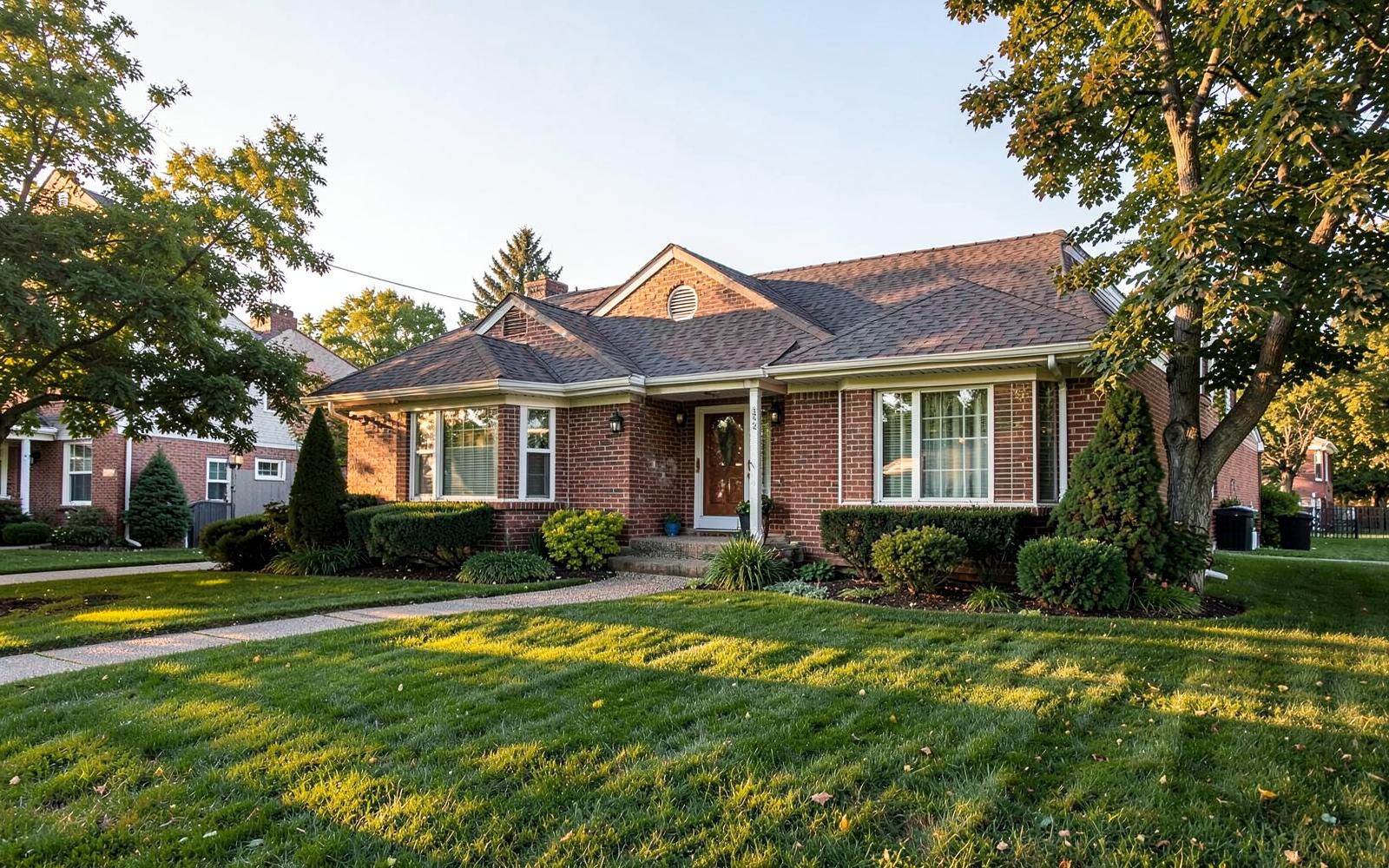 Well-maintained detached brick home in an Ontario suburb